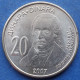 SERBIA - 20 Dinara 2007 "Dositej Obradovic" KM# 47 Republic (2003) - Edelweiss Coins - Serbia