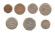 602/ GUERNESEY : 1 Penny 1977 - 2 Pence1979 - 5 P. 1977 - 10 N. Pence 1970 - 10 Pence 1979 - 50 P. 1981 - 1 Pound 1981 - Guernsey