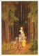 Art - Peinture - Enfants Avec Un Ane Dans Les Bois La Nuit - CPM - Voir Scans Recto-Verso - Schilderijen