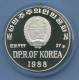 Korea Nord 500 Won 1988 Olympia Eishockey, Silber, KM 16 PP In Kapsel (m4640) - Corea Del Norte