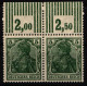 Deutsches Reich 85 II A W OR Postfrisch Paar, W OR 3`5`3 #NJ823 - Andere & Zonder Classificatie