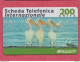 Italy-30-9-2001. Telecom, Scheda Telefonica Internazionale- International Phone Card- Used- 200 Units - [2] Tarjetas Móviles, Prepagadas & Recargos