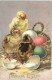 Ostern - Prägekarte - Chicken - Eier - Ostern