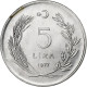 Turquie, 5 Lira, 1977, Acier Inoxydable, SUP+, KM:905 - Turquia