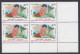 Inde India 1998 MNH Children's Day, Flower, Flowers, Parrot, Birds, Girl Child, Block - Nuevos