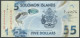 Solomon Islands - 2 X 5 Dollars Consecutive - 2019 ( 2022 ) - Pick: New - Serie A/5 - Polymer - Solomon Islands