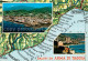 72959500 Taggia Landkarte Fliegeraufnahme Partie Am Meer  - Autres & Non Classés