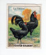 Chromo POULES La Flèche  55 X 45 Mm TB Cafés Gilbert  2 Scans - Thee & Koffie