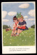 Kinder-AK Zwei Mädchen Auf Der Wiese - Mädchenfreundschaft, WIEN 15.3.1922 - Autres & Non Classés