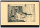 Feldpost BS 9 Komp. R.J.R. 29 Feldpoststation 57 - 22.4.1916, Künstler-AK Kirche - Bezetting 1914-18