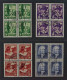 SCHWEIZ 281-84 VIERERBLOCK Juventute 1927 (SBK J69-72) ZentrumStempel, 150,-SFr. - Oblitérés