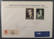 1955, LIECHTENSTEIN 332-33 FDC Fürstenpaar 2+3 Fr. Auf ERSTTAGSBRIEF, 500,-€ - Cartas & Documentos
