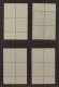 SCHWEIZ VIERERBLOCKs Juventute 1948 (SBK J125-28) ZentrumStempel, 220,-SFr. - Used Stamps