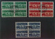 SCHWEIZ 256-58 Viererblock (SBK F16-18), Sauber Zentrisch Gestempelt, 357,-SFr - Used Stamps