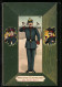 AK Herzlichen Glückwunsch Zum Neuen Jahr, Soldat Mit Pickelhaube & Bajonett Salutiert  - Weltkrieg 1914-18