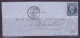 FRANCE 1853-1860 Stamp 20c Bleu Foncé YT N°14Aa On The Cover - 1853-1860 Napoléon III