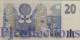 CZECH REPUBLIC 20 KORUN 1994 PICK 10a UNC PREFIX "A04" - Czech Republic