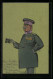AK Soldat In Uniform Mit Schirmmütze Und Fernglas  - Guerra 1914-18