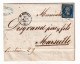 Lettre 1860 Saint Etienne Loire Desgrand Père Et Fils Marseille Bouches Du Rhône Timbre Napoléon III Non Dentelé 20c - 1862 Napoleon III