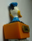 ANCIENNE FIGURINE DISNEY DONALD DANS UN WAGON DE MINE 6 CM - Disney