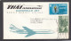 1ER VOL THAI INTERNATIONAL CARAVELLE JET BANGKOK - TAIPEH 2-1-1964. UN TIMBRE DE TAIWAN AU VERSO. - Thailand