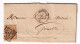 Lettre 1867 Grenoble Isère Avec Correspondance Timbre Napolélon III 10 Centimes - 1862 Napoléon III