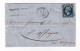 Lettre 1862 Saint Chinian Hérault Valentin Jeune Saint Affrique Aveyron Timbre Napoléon Non Dentelé 20 Centimes - 1853-1860 Napoléon III