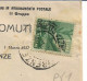 STORIA POSTALE-DEMOCRATICA £.1 (s550),ISOLATO TARIFFA STAMPE,1946-ISTITUTO NAZIONALE PEI SORDOMUTI-POSTE  FIRENZE-POSINA - 1946-60: Poststempel