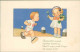 MARIA PIA FRANZONI TOMBA SIGNED 1940s POSTCARD - SPORT - CHILDREN RUNNING  (5707) - Otros & Sin Clasificación