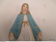 Statuette-SAINTE-VIERGE-en-porcelaine-polychrome-haut-23-cm-parfait-etat - Art Populaire