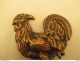 Petit Coq En Bronze Haut De 10 Cm Sur 10 De Large 220 Gr - Art Populaire