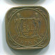 5 CENTS 1966 SURINAME NÉERLANDAIS NETHERLANDS Nickel-Brass Colonial Pièce #S12809.F.A - Surinam 1975 - ...