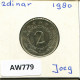 2 DINARA 1980 YUGOSLAVIA Coin #AW779.U.A - Jugoslawien