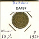 10 REICHSPFENNIG 1924 D GERMANY Coin #DA497.2.U.A - 10 Rentenpfennig & 10 Reichspfennig