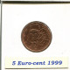 5 EURO CENT 1999 FRANCIA FRANCE Moneda #AM464.E.A - Frankreich