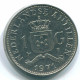 1 GULDEN 1971 ANTILLAS NEERLANDESAS Nickel Colonial Moneda #S11921.E.A - Antilles Néerlandaises