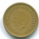 1 GULDEN 1991 NETHERLANDS ANTILLES Aureate Steel Colonial Coin #S12129.U.A - Niederländische Antillen
