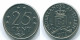 25 CENTS 1971 NIEDERLÄNDISCHE ANTILLEN Nickel Koloniale Münze #S11593.D.A - Niederländische Antillen