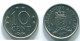 10 CENTS 1976 NIEDERLÄNDISCHE ANTILLEN Nickel Koloniale Münze #S13738.D.A - Antille Olandesi