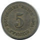 5 PFENNIG 1874 A ALEMANIA Moneda GERMANY #DB135.E.A - 5 Pfennig