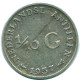 1/10 GULDEN 1957 NIEDERLÄNDISCHE ANTILLEN SILBER Koloniale Münze #NL12180.3.D.A - Netherlands Antilles