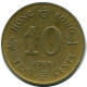 10 CENTS 1986 HONG KONG Coin #AY611.U.A - Hongkong