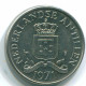 25 CENTS 1971 ANTILLAS NEERLANDESAS Nickel Colonial Moneda #S11562.E.A - Antille Olandesi