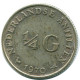 1/4 GULDEN 1970 NIEDERLÄNDISCHE ANTILLEN SILBER Koloniale Münze #NL11689.4.D.A - Niederländische Antillen