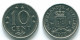 10 CENTS 1979 ANTILLES NÉERLANDAISES Nickel Colonial Pièce #S13612.F.A - Antille Olandesi