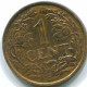 1 CENT 1968 ANTILLAS NEERLANDESAS Bronze Fish Colonial Moneda #S10773.E.A - Antilles Néerlandaises