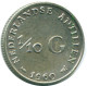 1/10 GULDEN 1960 NETHERLANDS ANTILLES SILVER Colonial Coin #NL12326.3.U.A - Netherlands Antilles