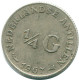 1/4 GULDEN 1967 ANTILLAS NEERLANDESAS PLATA Colonial Moneda #NL11518.4.E.A - Antille Olandesi