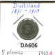 5 PFENNIG 1910 A ALEMANIA Moneda GERMANY #DA606.2.E.A - 5 Pfennig