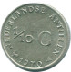 1/10 GULDEN 1970 NETHERLANDS ANTILLES SILVER Colonial Coin #NL12949.3.U.A - Netherlands Antilles